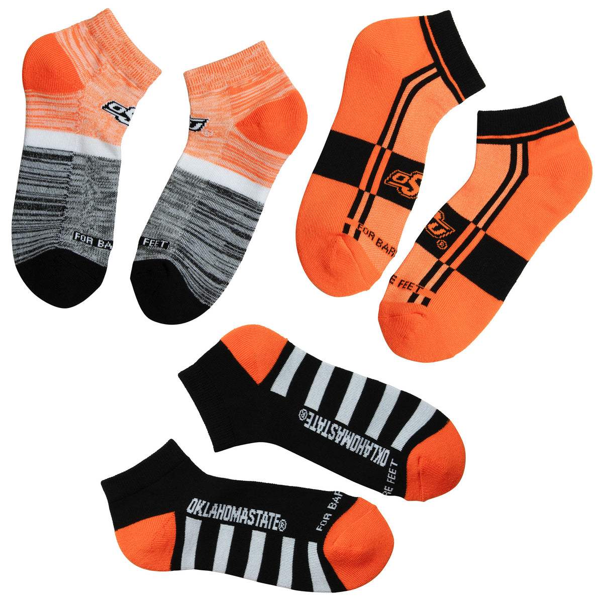 OSU 3 PACK STRIPE SOCKS - OSU3PS