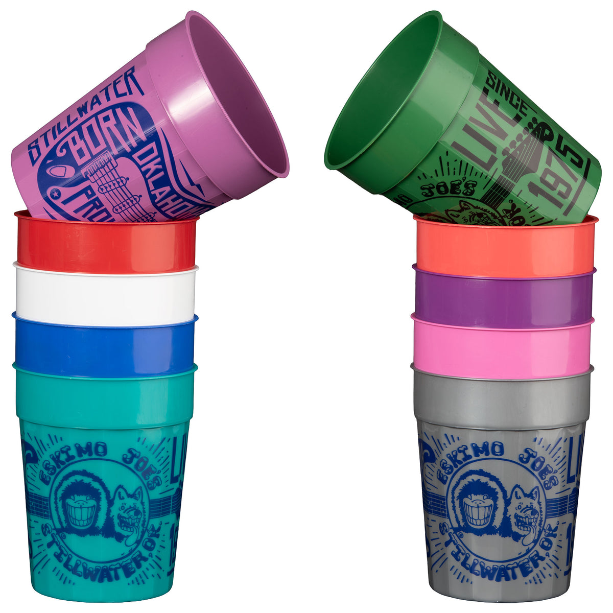 SET OF 10 ASSORTED CUPS - CUP10