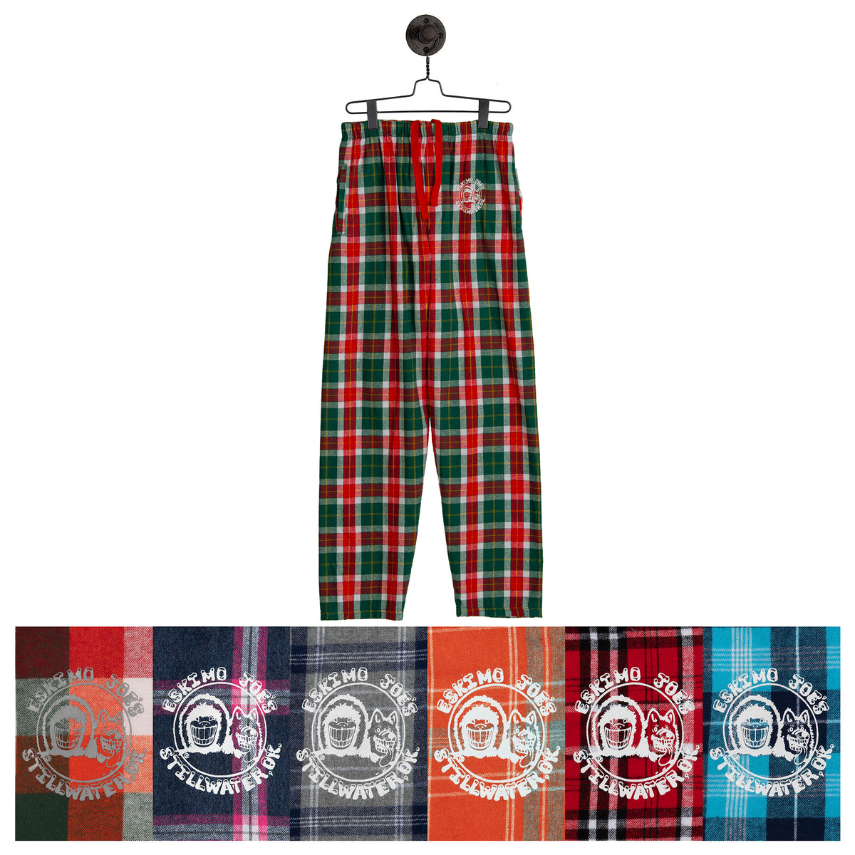 Red Plaid Flannel Pants w/ Pockets