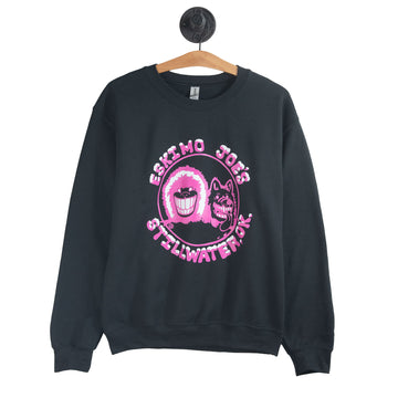 Buy black-hot-pink LIGHTWEIGHT ADULT SWEAT SHIRT - LAS