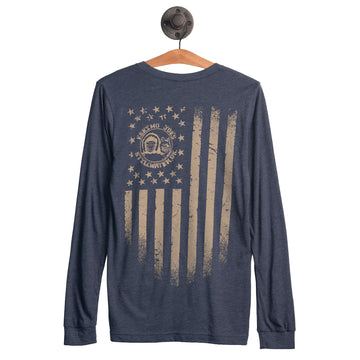 Buy hthr-navy L/S FLAG TEE - LSAFT