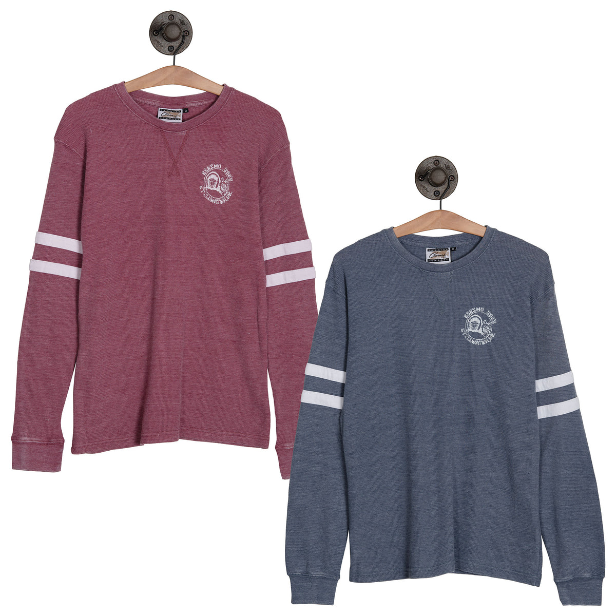 L/S THERMAL W/STRIPES PULLOVER - LTWSP