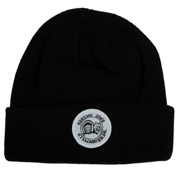 WOVEN LABEL PATCH KNIT HAT