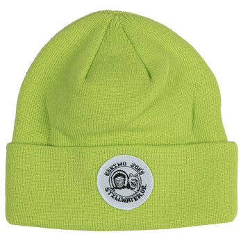 Buy neon-green WOVEN LABEL PATCH KNIT HAT