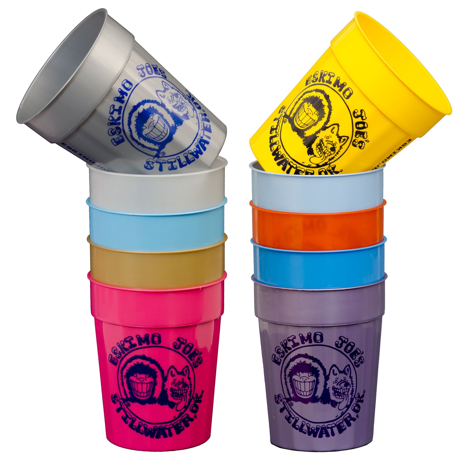 Plastic Cups 28 Ounce Tumbler (Pack of 6, Assorted Colors)